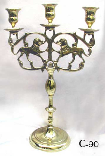 Three Light Sabbath Candelabrum